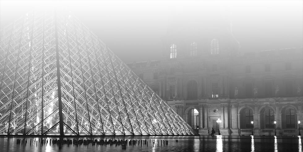 Louvre at night